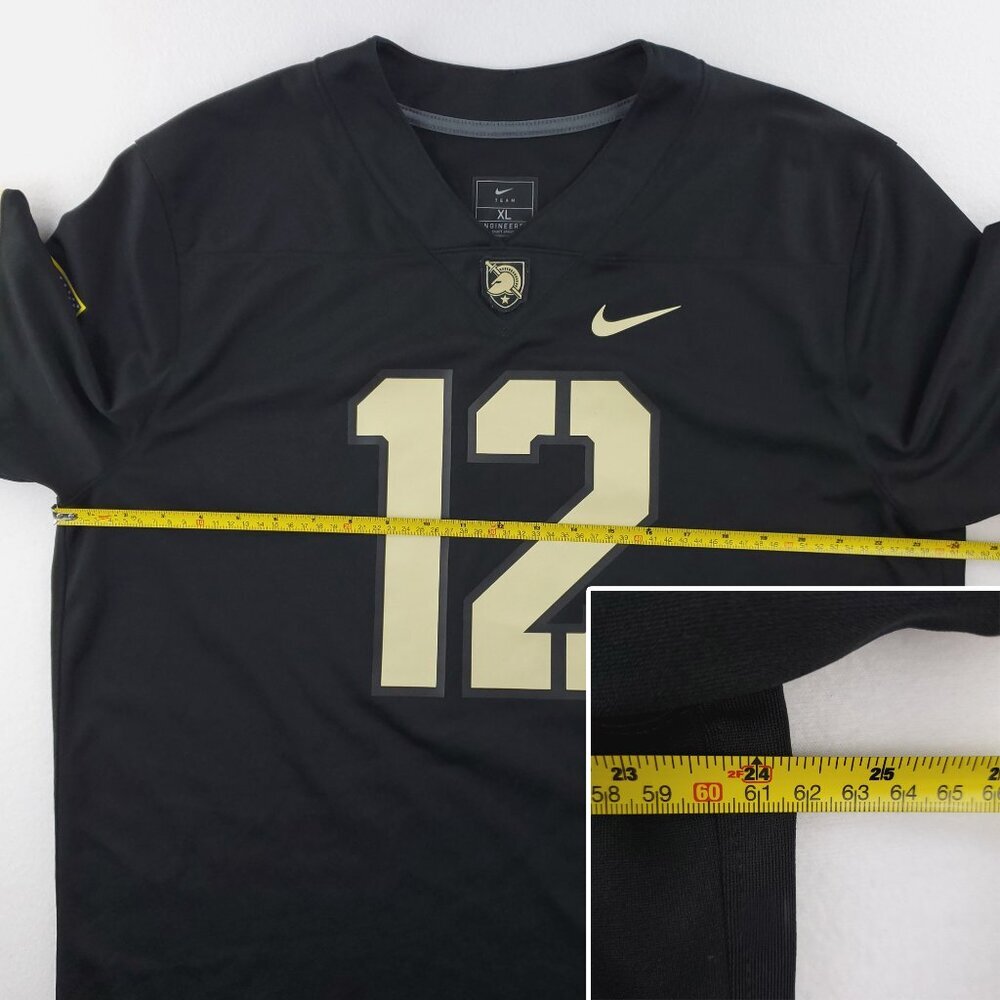 Army Black Knights Football Jersey Nike Team 12 USA Flag Untouchable Men's XL - Picture 7 of 11